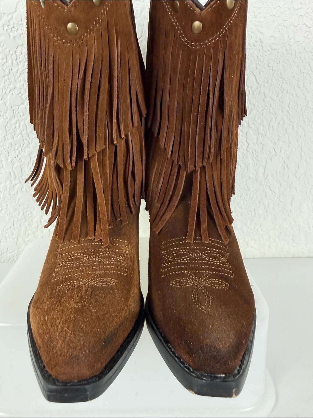 Shyanne | Brown Fringe Western Boots | Girls 2D | Snip Toe | Style 43514 - Picture 10 of 14